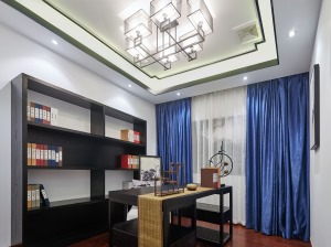 中式风格四居室书房装修效果图
