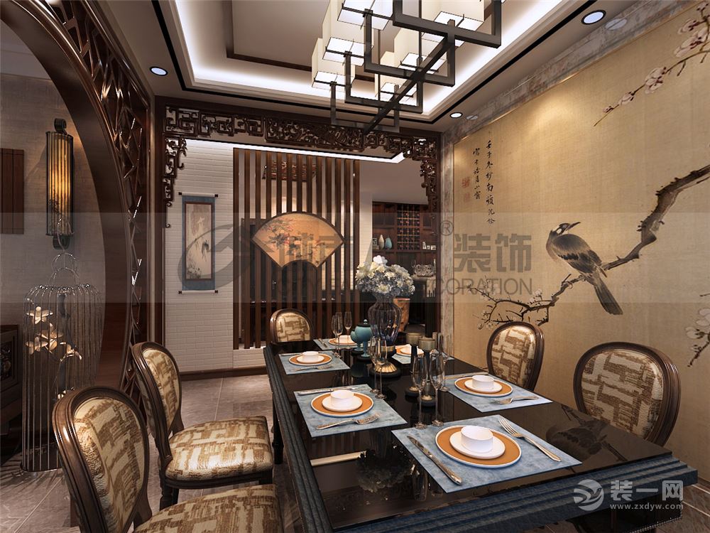 风格解析：中国传统的室内设计融合了庄重与优雅双重气质。中式风格更多的利用了后现代手法，把传统的结构形