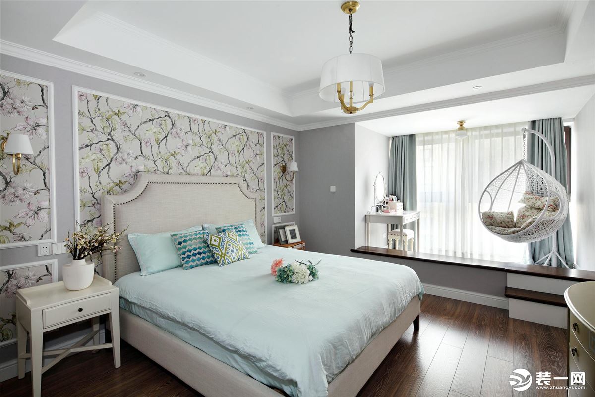 世茂香槟湖 150㎡ 欧式风格卧室装修效果图