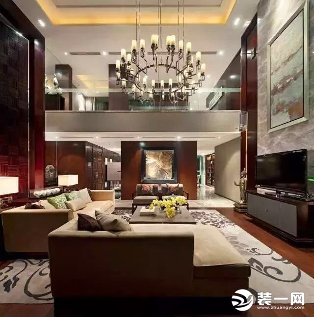 陕西紫苹果装饰临潼花漾青城三室两厅两卫中式风格设计案例效果图