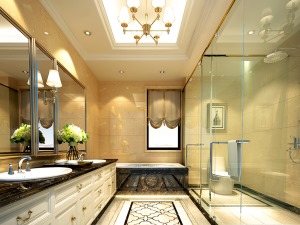 宁波申远装饰设计法式装修案例图卫浴间