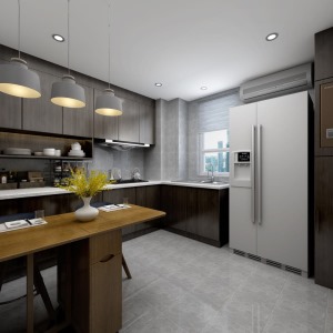 首开华润城90平米三居室北欧风格装修效果图厨房