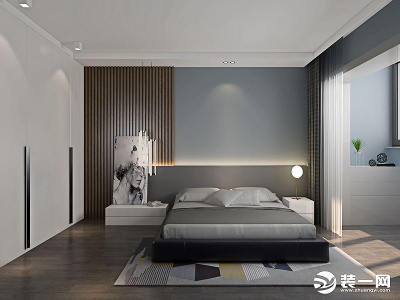 卧室  龙樾华府大户型185平现代简约风格装修效果图