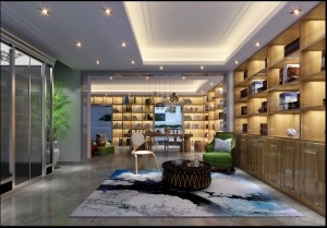 书房  博洛尼装饰新新家园500平现代风格装修效果图