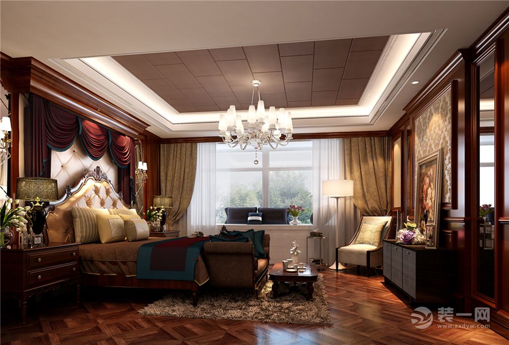 紫御东城四居室欧式风格装修效果图卧室