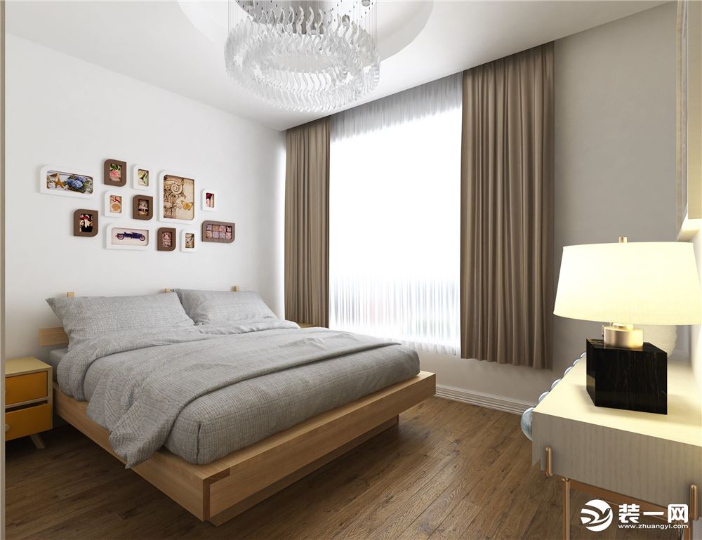 卧室格局清晰，干净整洁，背景墙与主卧一致。
