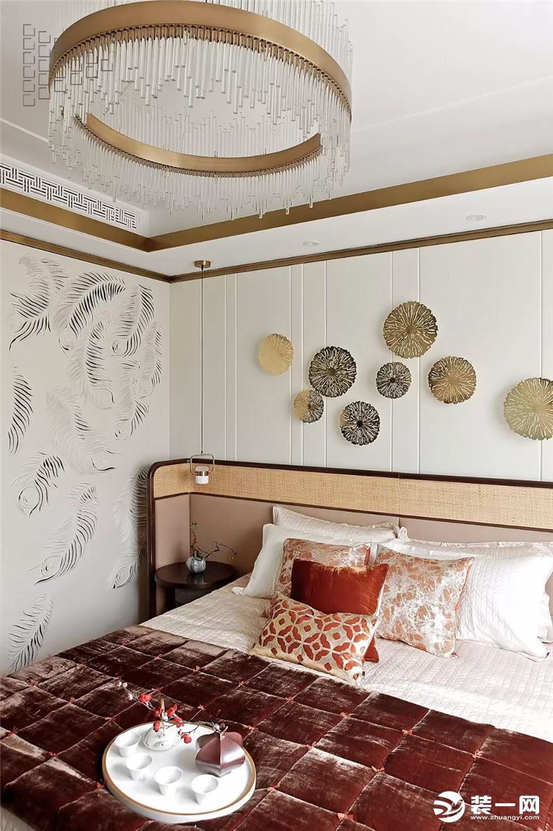 惠州谭博士装饰白鹭湖150m2中式轻奢风格房间效果图