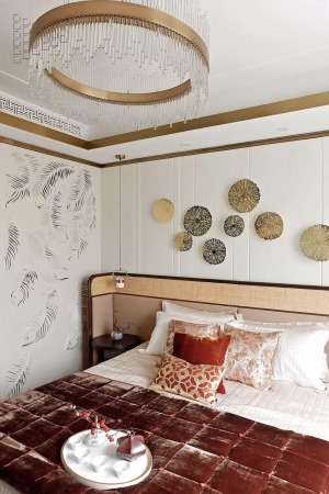 惠州谭博士装饰白鹭湖150m2中式轻奢风格房间效果图