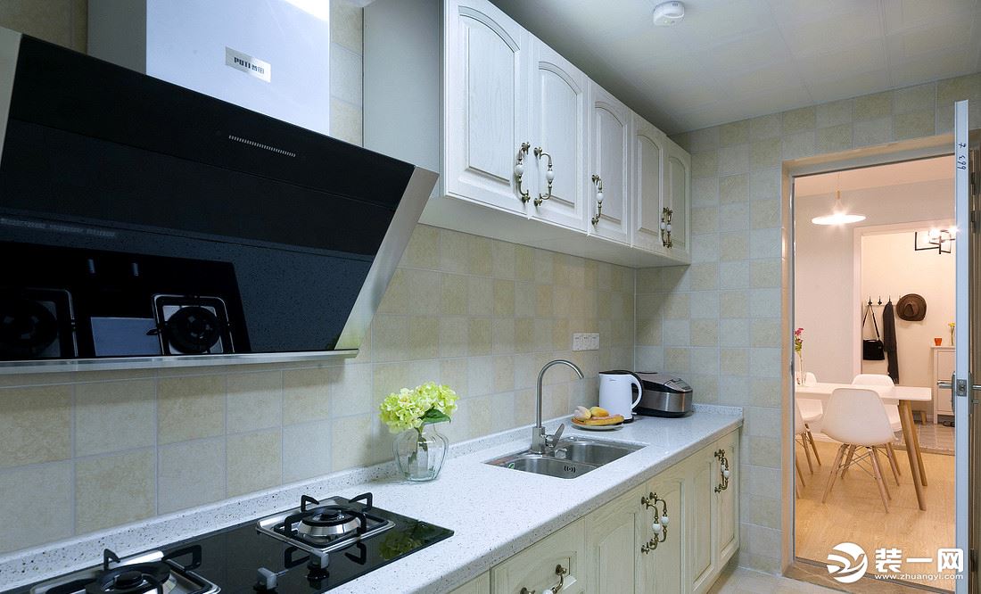华润二十四城80平方两居室简约风格厨房装修效果图