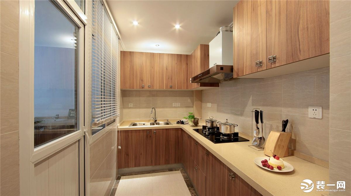 金科廊桥水乡88平方三居室新古典风格厨房装修效果图