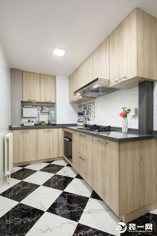 绿地城60平方两居室北欧风格厨房装修效果图