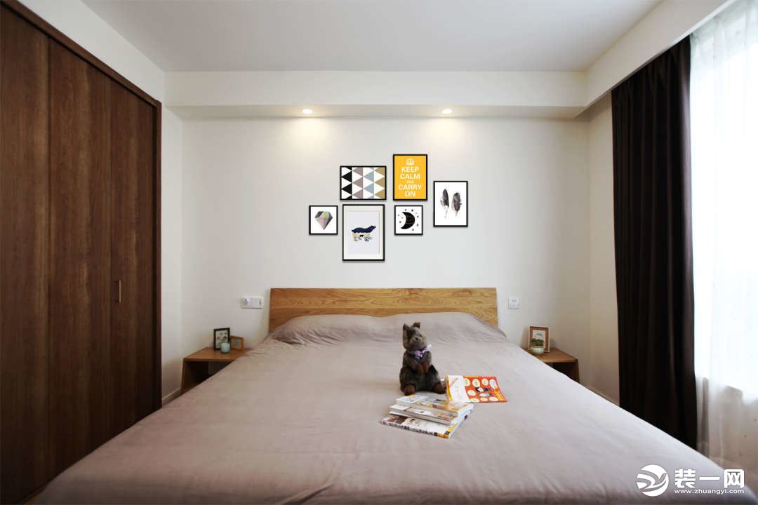 珠江城60平方两居室简约风格卧室装修效果图