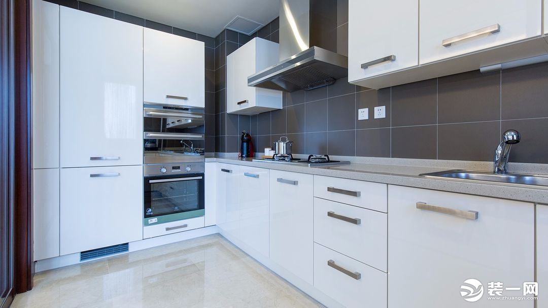 大学城富力城80平方三居室新中式风格厨房装修效果图