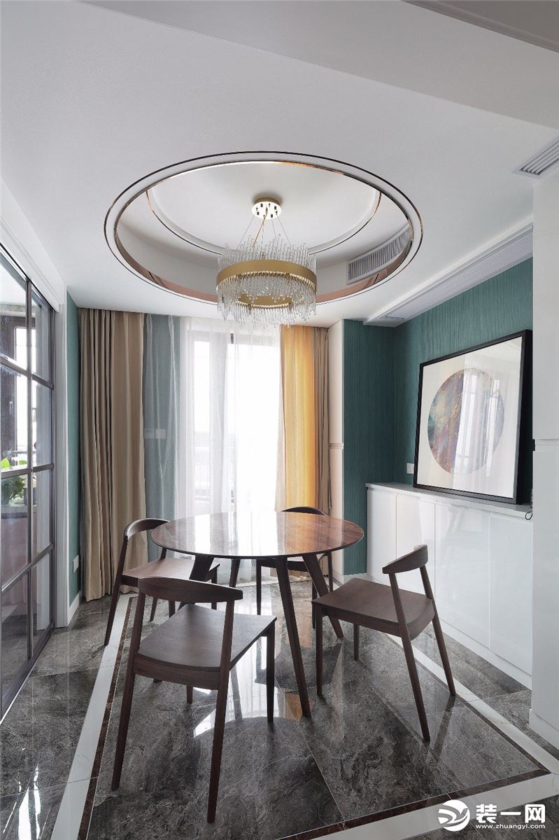 巴南万达广场90平方三居室现代风格餐厅装修效果图