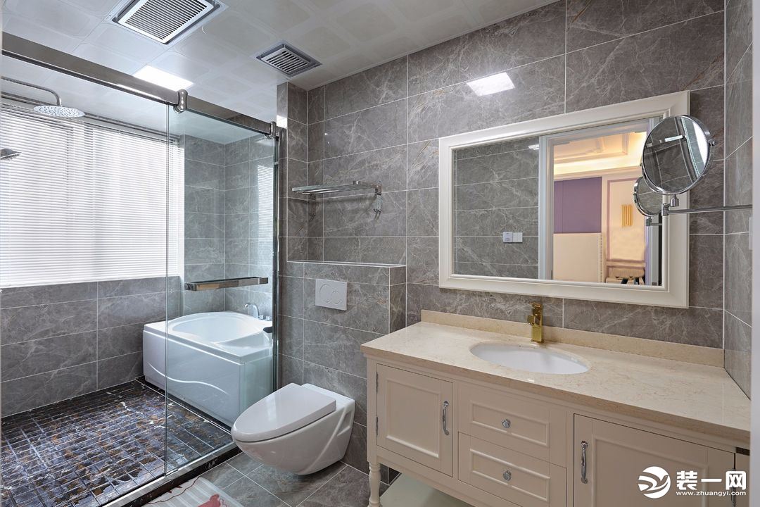 远洋城98平方三居室美式风格卫生间装修效果图