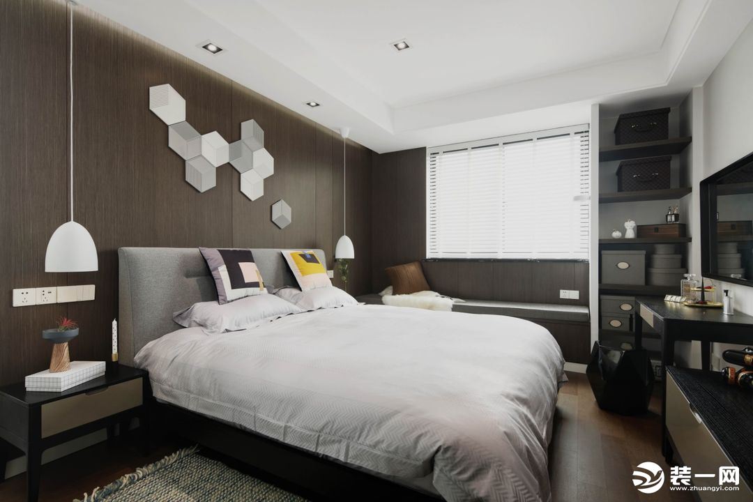 中昂嘉御湾85平方三居室现代风格卧室装修效果图