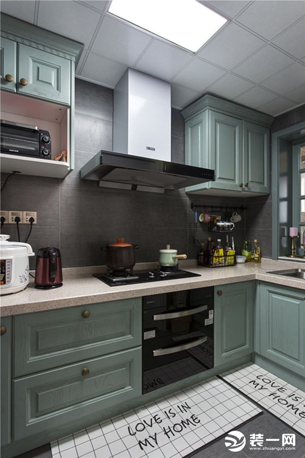 鲁能领秀城75平方三居室混搭风格厨房装修效果图