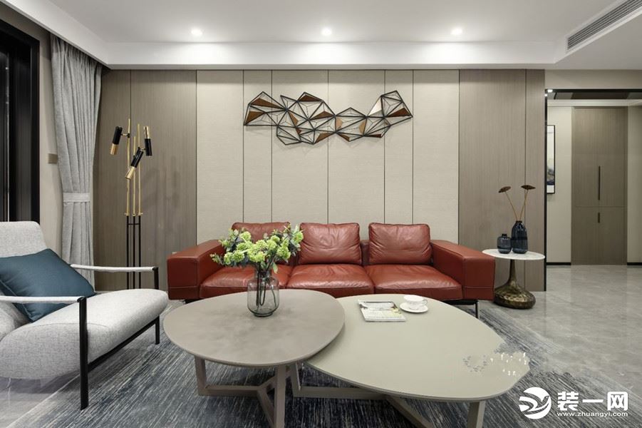 协信星澜汇90平方三居室现代风格客厅装修效果图