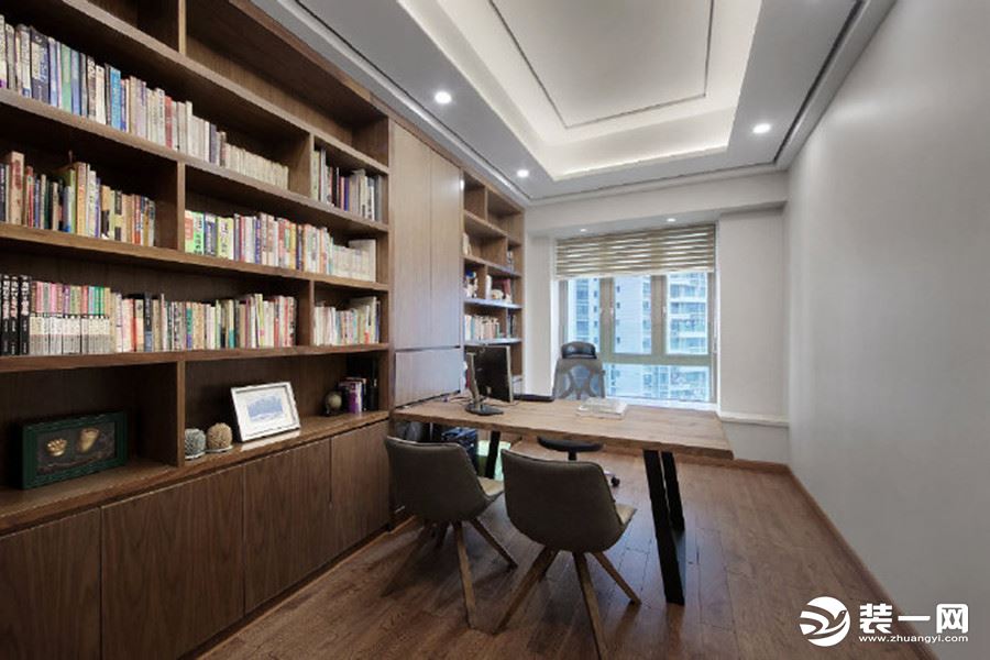 鲁能北渝星城87平方三居室简约风格书房装修效果图