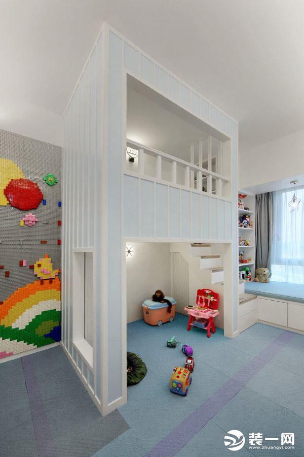 鲁能北渝星城87平方三居室简约风格儿童房装修效果图