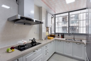 江南小区120平方三居室简欧风格厨房装修效果图