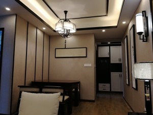万科西九58平方两居室新中式餐厅装修效果图