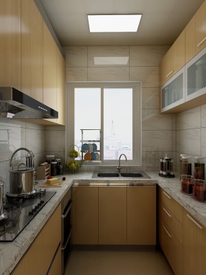 金悦府70平方两居室现代风格厨房装修效果图