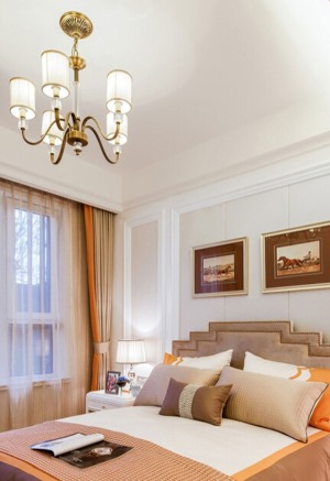  和泓江山国际120平方四居室现代奢侈风格卧室装修效果图