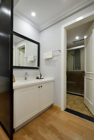 渝高香洲90平方三居室美式风格卫生间装修效果图