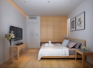 北岸江山85平方三居室日式风格卧室装修效果图