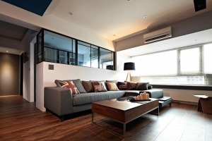 中国摩两居室70平方现代风格客厅装修效果图