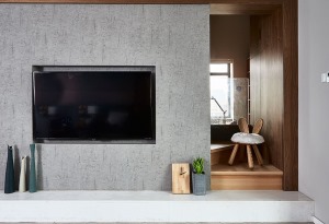 春森彼岸160平方三居室北欧风格客厅电视背景墙装修效果图