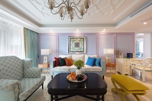 重庆佳天下装饰   远洋城98平方三居室美式风格装修效果图