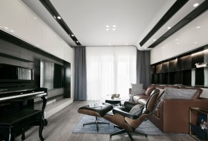  皇冠国际170平四居室现代风格客厅装修效果图