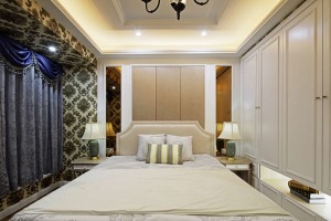 龙湖拉特芳斯三居室101平方欧式风格卧室装修效果图