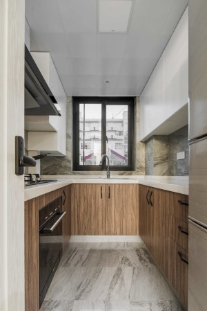 華潤中央公園110平方三居室現代風格廚房裝修效果圖
