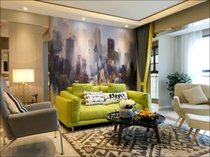 重庆佳天下装饰  恒大世纪城87平方三居室现代风格装修效果图