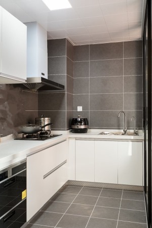 万科金色悦城78平方三居室现代风格厨房装修效果图