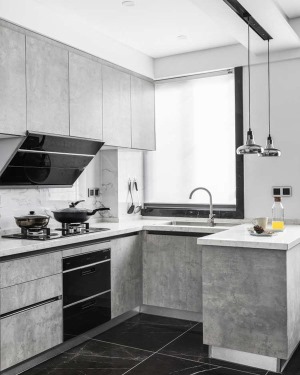 巴南华府100平方三居室现代风格厨房装修效果图