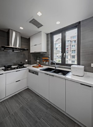 典雅花溪半岛75平方三居室现代风格厨房装修效果图