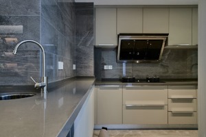  融汇半岛89平方三居室新中式风格厨房装修效果图
