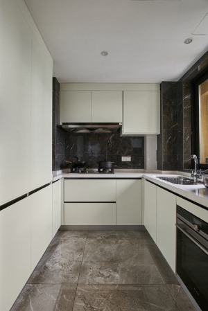   金茂生态新城95平方三居室现代风格厨房装修效果图