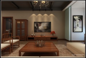 客厅loft中式风格装修效果图