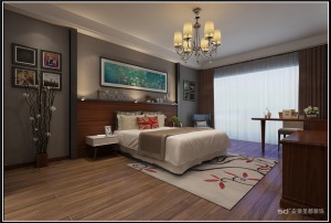 卧室loft中式风格装修效果图