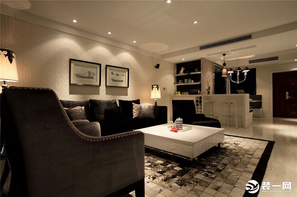 合肥佳天下装饰 高速地产101平米三居室现代风格客厅装修效果图