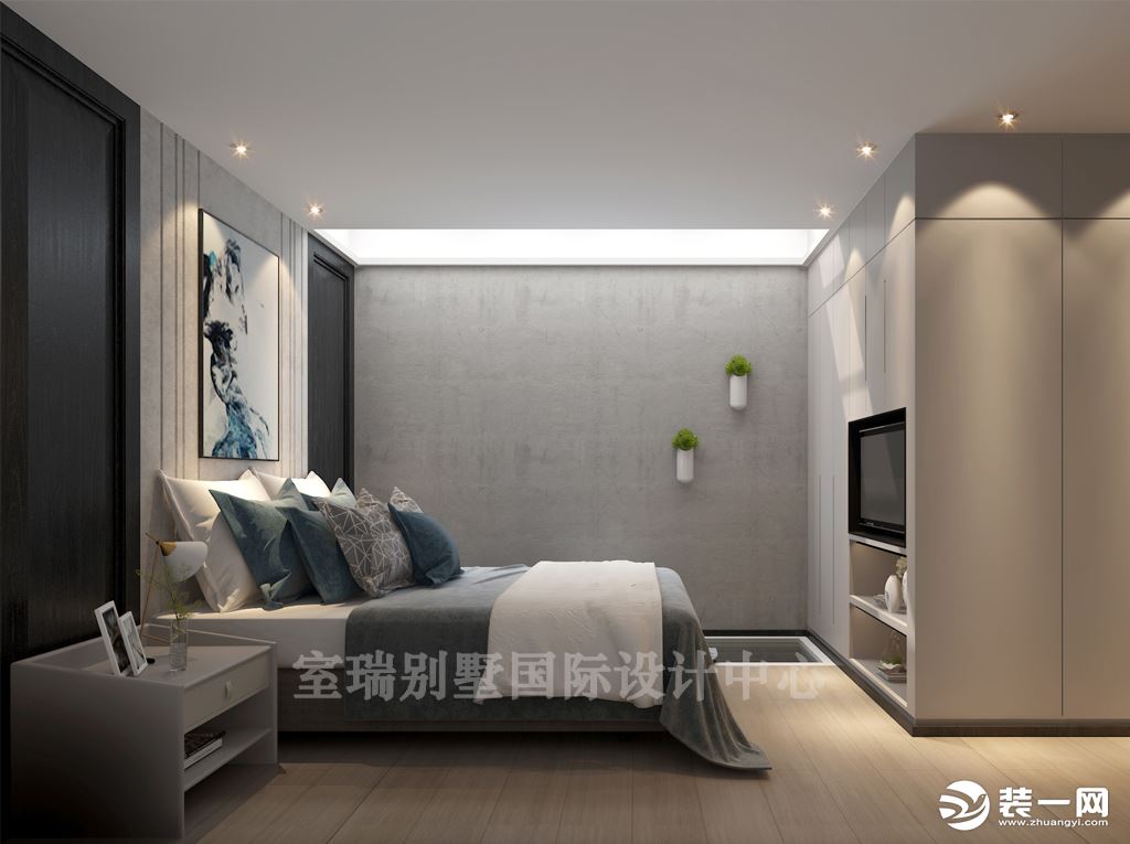 北京室瑞别墅装饰远洋天著新中式风格550平米案例--父母房