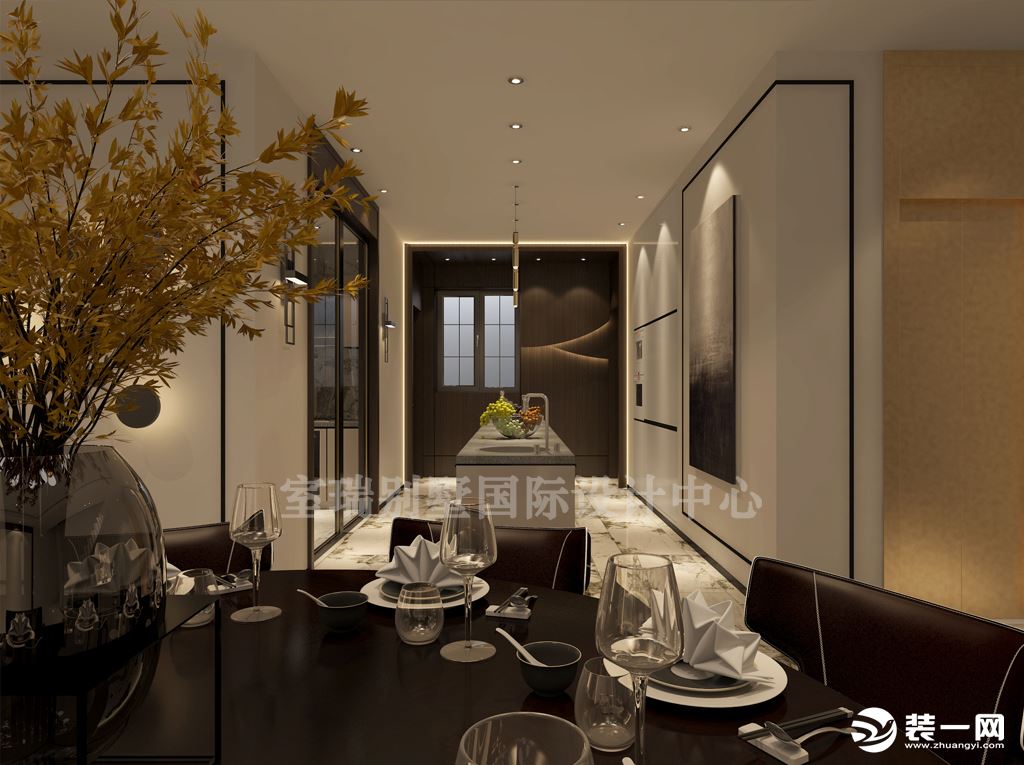 北京室瑞别墅装饰远洋天著新中式风格550平米案例--西厨