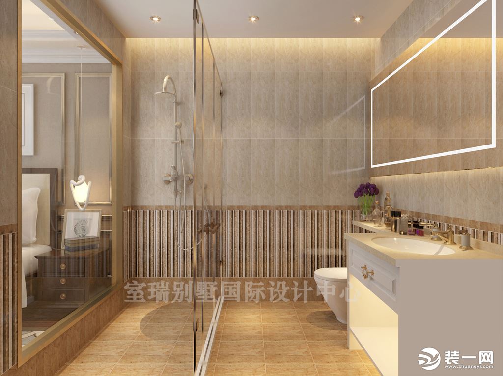 北京室瑞别墅装饰远洋天著简欧风格370平米--女儿房卫生间