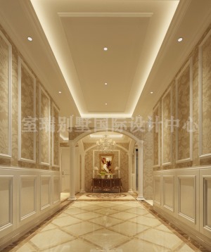 棕榈滩复式欧式古典风格装修效果图二楼走廊