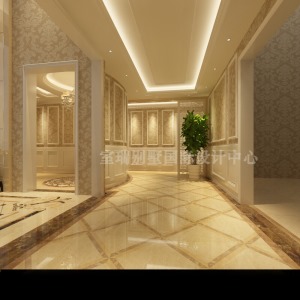棕榈滩复式欧式古典风格装修效果图走廊
